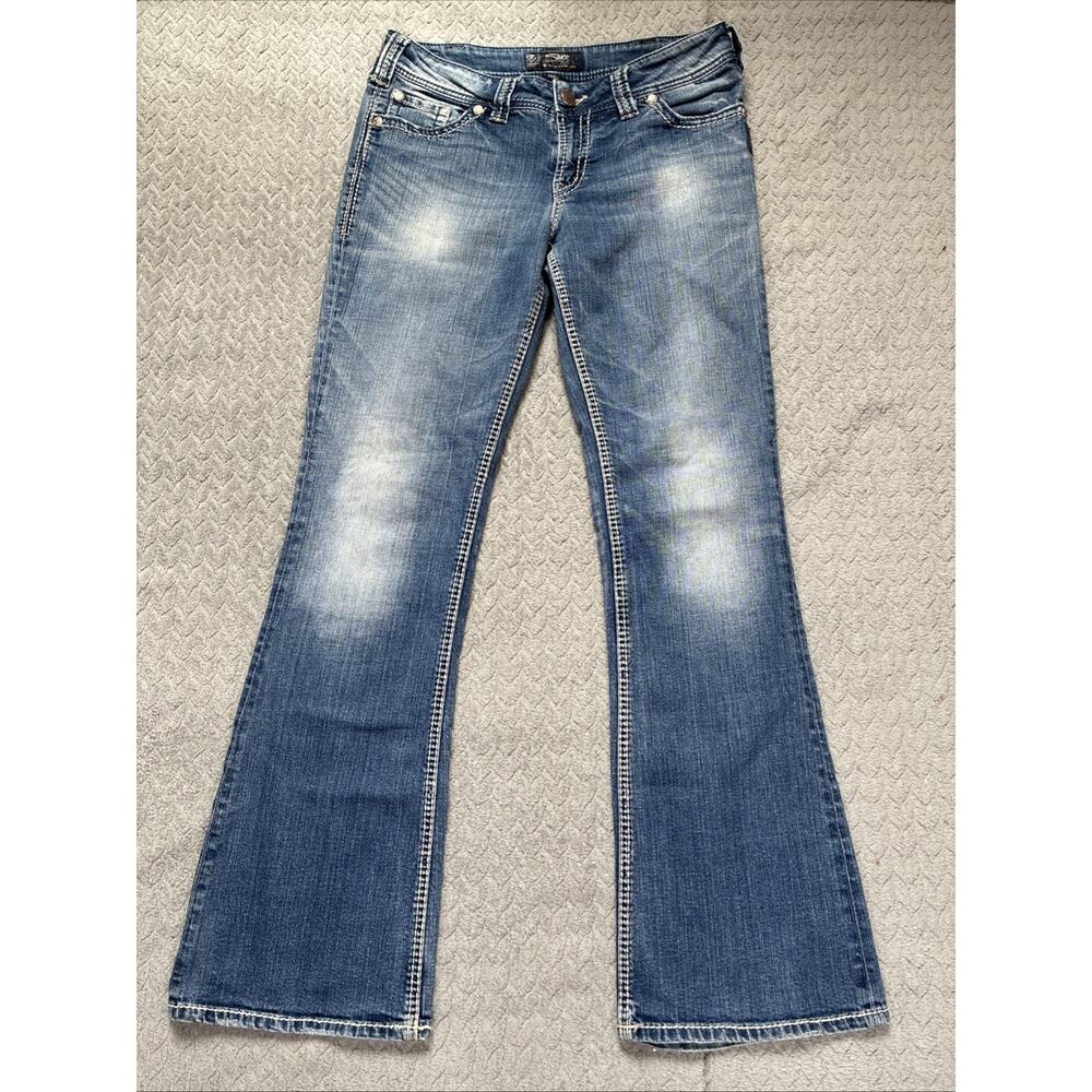 Silver Jeans Suki Surplus Bootcut Jeans Womens W30/L33 Blue Med Wash Denim